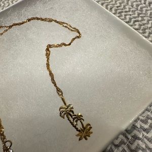 14k Gold Palm Tree Necklace